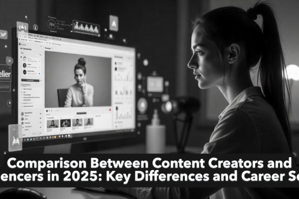 Comparison Between Content Creators and Influencers in 2025: Key Differences and Career Scope